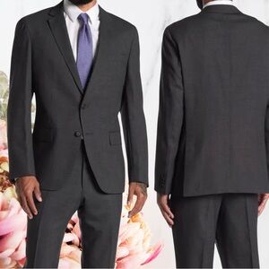 HUGO Boss Men's Blazer Wool Grey Blend Slim Fit Inner Pockets Lined Sz 40S NWT